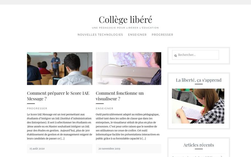 Collège libéré - Une pédagogie pour libérer l'éducation